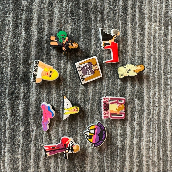 Taylor Swift Inspired Shoe Charms for Crocs Water Shoes Eras Tour Theme 10 pack - Picture 5 of 10